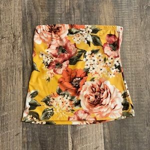 Rue21 yellow floral tube top
